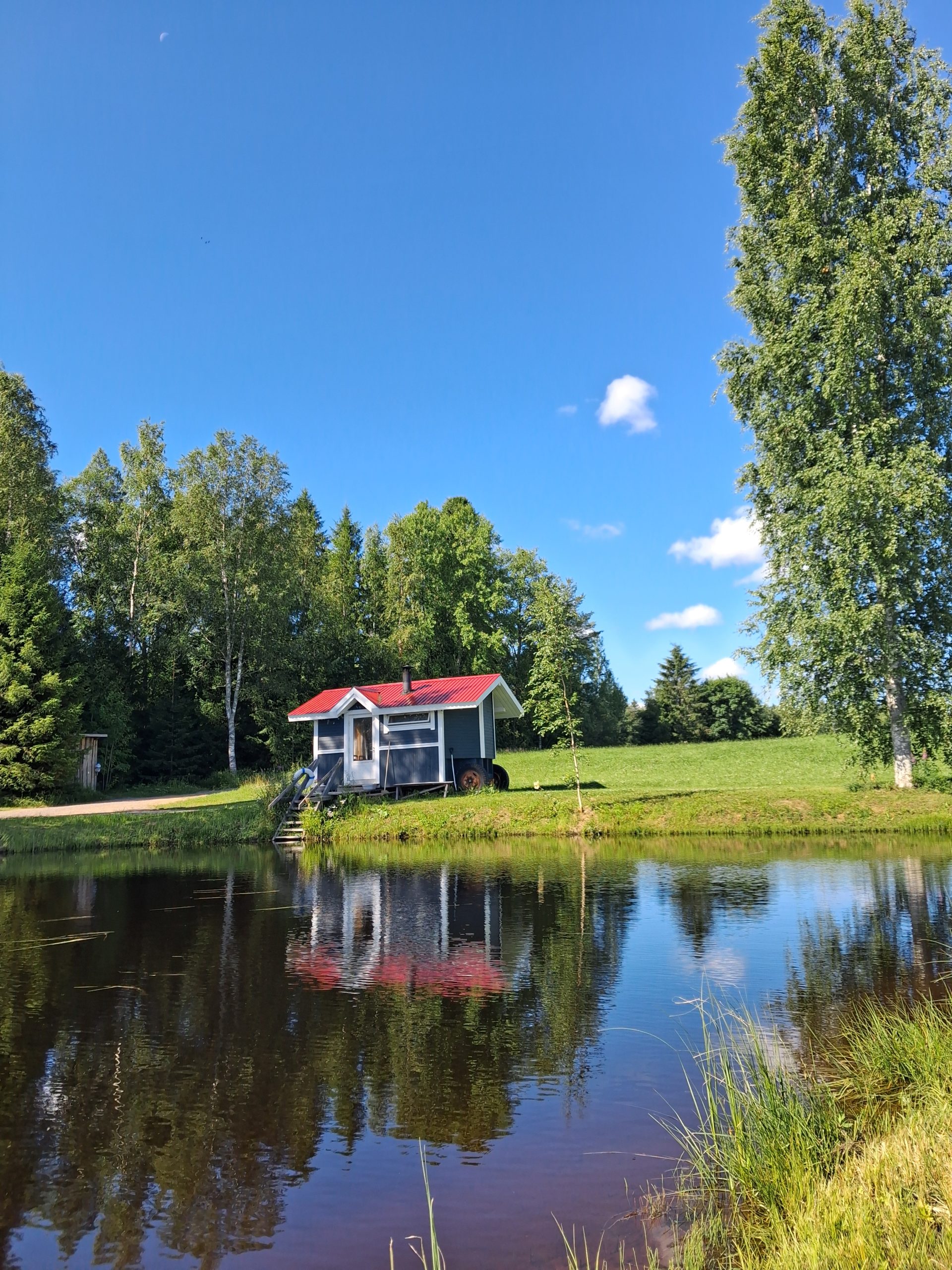 Rantasauna Rantasauna ja järvi.